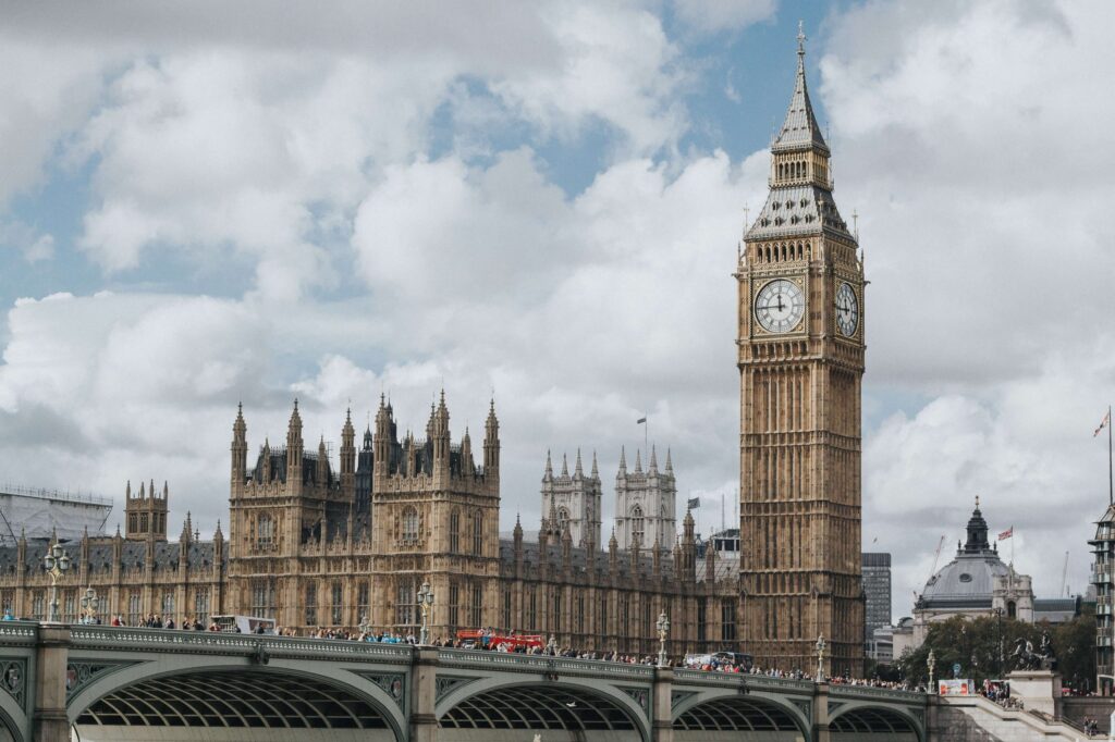 big ben clock and house of parliament in england