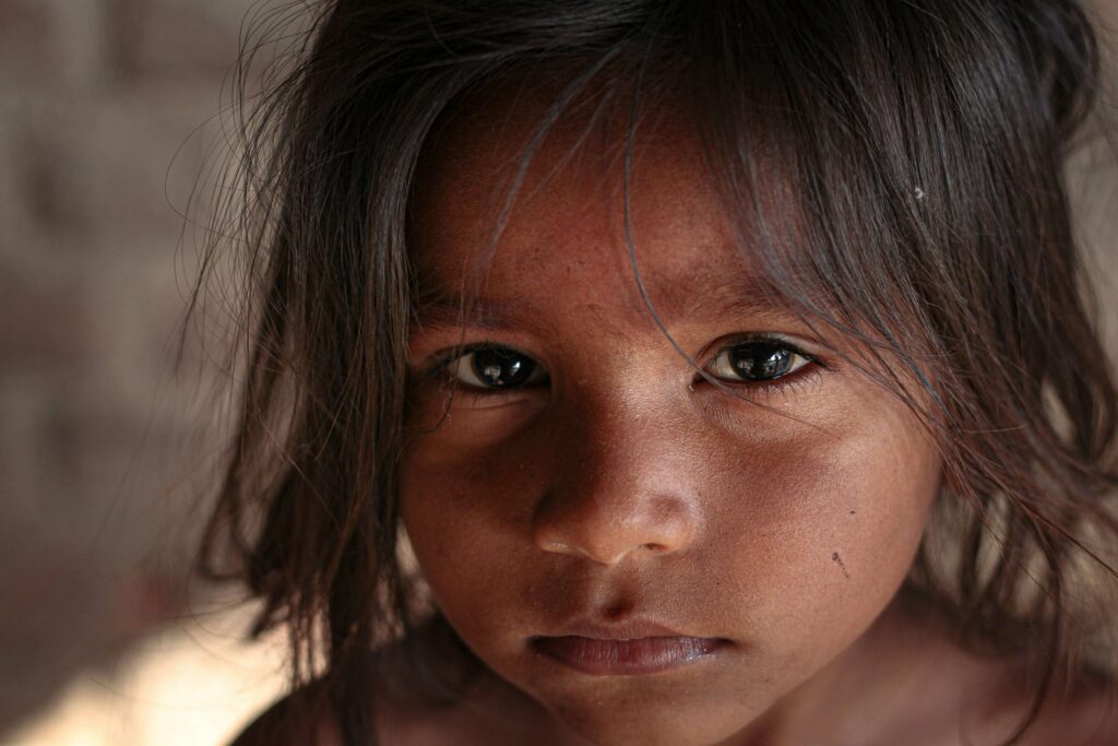 close up shot of little girl