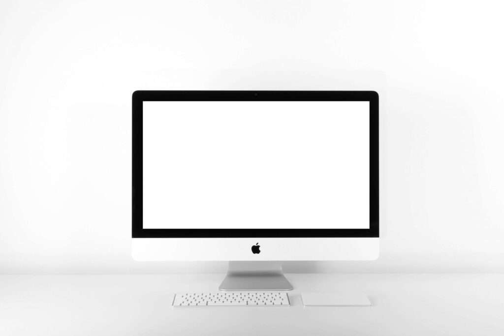 blank apple imac