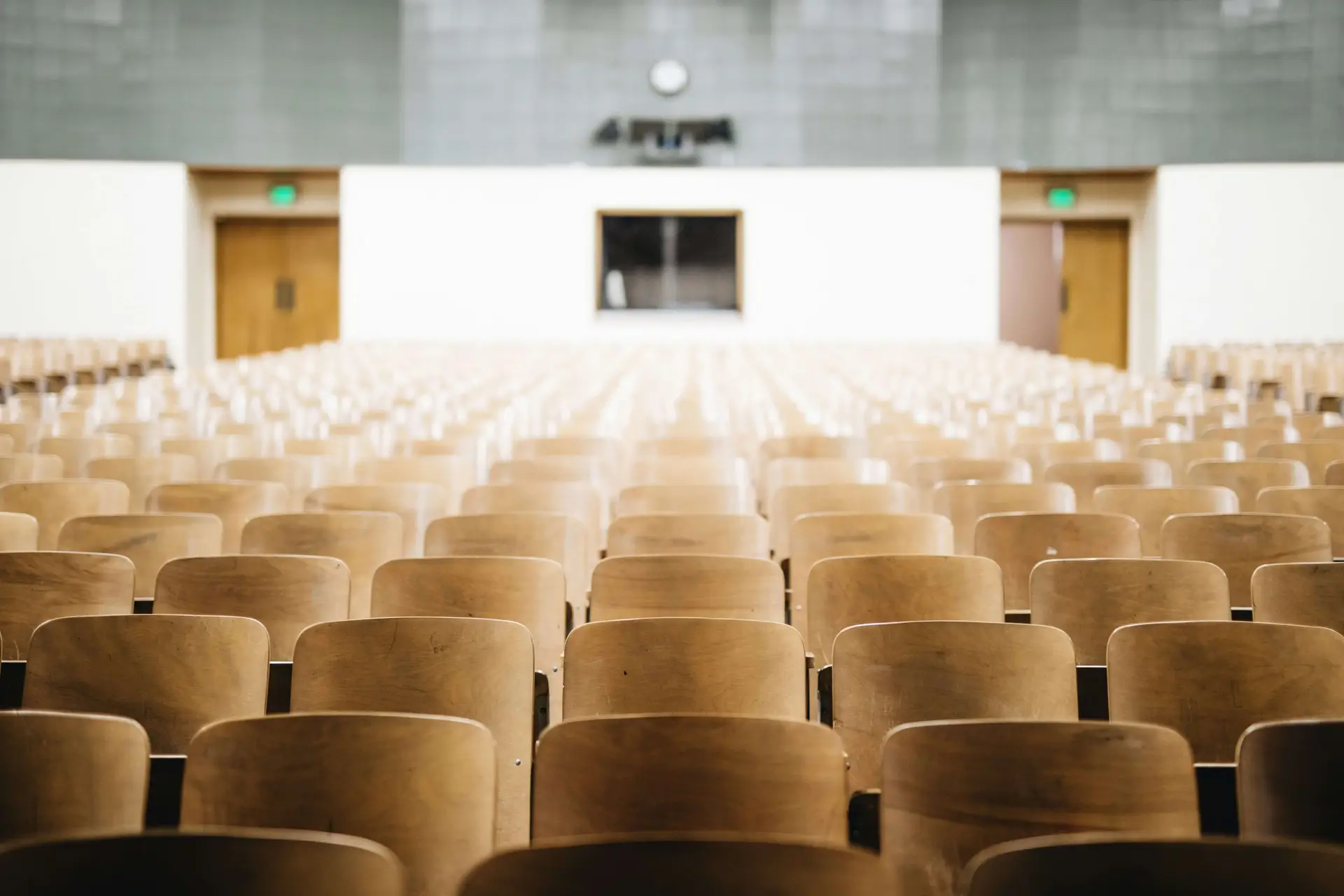 empty college classroom