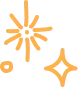 An orange graphic featuring a starburst and a diamond-shaped sparkle on a clear background, symbolizing the vibrant intersection of understanding technology and teen mental health.