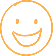 A simple orange smiley face on a black background, featuring large round eyes and a wide, open mouth conveying happiness. This cheerful image captures the spirit of understanding technologys role in teen mental health, bridging digital spaces with joyful connection.