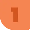 An orange shield-shaped icon with the number 1 in the center, symbolizing a first step towards understanding technologys impact on teen mental health.