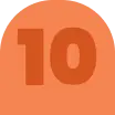 Orange number 10 on a rounded, darker orange background represents a step forward in understanding technology and its impact on teen mental health.