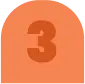 An orange, rounded rectangle resembling a milestone marker displays the number 3 in a darker shade at its center, symbolizing an important step in understanding technologys impact on teen mental health.