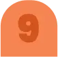 An orange rounded square with the number 9 in darker orange centered inside, symbolizing the nine principles of understanding technology and its impact on teen mental health.