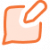 An orange and white icon depicting a stylized square with rounded corners and a pencil drawing a line within it.