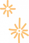 Two yellow-orange starburst shapes on a white background evoke the vibrant energy of understanding technology. The uneven, radiating lines capture the dynamic interplay between innovation and its impact, much like exploring teen mental health in todays digital age.